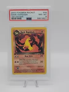 2000 Pokemon Rocket Dark Rapidash (1st Edition) #44 PSA 8 Non Holo NM-MT - Picture 1 of 2