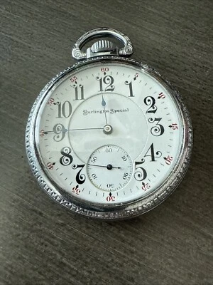 1908 Burlington Pocket Watch - Model 5 - Grade 185 -16s 19 Jewels - Not Working - Image 1 of 4