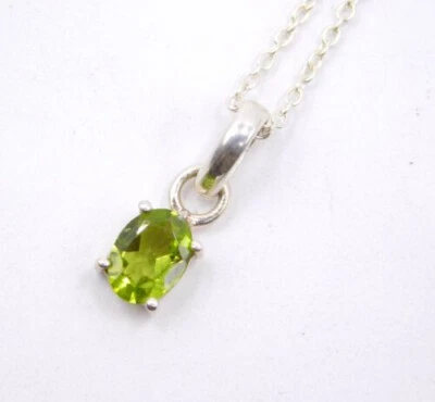 Attraktive Peridot Topas Edelstein 925 Sterling Silber Handgemacht Anhänger S-43 - Bild 1 von 4
