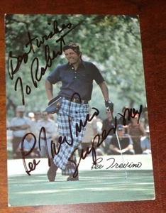 LEE TREVINO AUGTOGRAPH ~ Signed & Inscribed 1974 Trevino Enterprises Post Card  - Picture 1 of 2