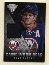 2013-14 Titanium Hockey Game Worn Gear Kyle Okposo Jersey (Islanders)