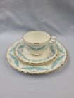 Vintage Ferncroft Turquoise by Royal Worcester Salad Plate Cup Saucer 3pcs.   14