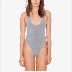 Traje American Apparel Damas Halter Gris brezo Damas Med Algodón Spandex - Imagen 1 de 4