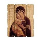 7 1/2" x 9" Our Lady of Vladimir Vintage Wooden Plaque with Hanger 2548-230