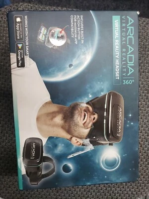 Virtual Reality Headset Arcadia 360 Smartphone VR Android Apple Black - Image 1 of 4