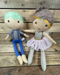 Set The Doll Kind Hope Boy & Peace Bailarina Peluche 18” Rosa Azul Kind Culture Co - Imagen 1 de 18