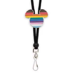 Cordón Bolo Exclusivo Miembro del Enco Iris de los Parques Disney Pride Mickey NUEVO - Imagen 1 de 2