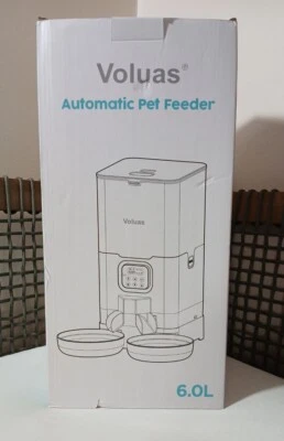 Voluas Alimentador Automático para Mascotas para Gatos y Perros Dispensador de Alimentos Secos 6.0 L Foto 1 de 4