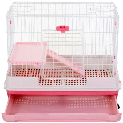 MCAGE 32" Large Indoor 2-Tiers Rabbit House Guinea Pig Chinchilla Ferret Cage Hutch