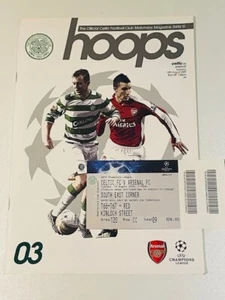 2009/10 CELTIC V ARSENAL 18-08-2009 CHAMPIONS LEAGUE & MATCH TICKET - Picture 1 of 1