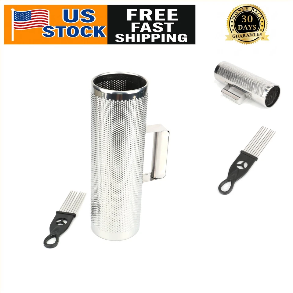 Foraineam Latin Percussion 4 X 12 Metal Guiro With Scraper Instrument