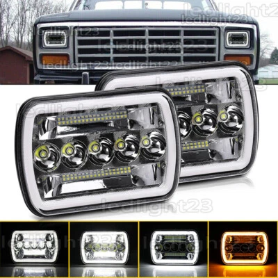 Faros LED cromados Hi-Lo DRL intermitente Fit Ford F-150 F-250 F-350 1978-1986 Foto 1 de 4