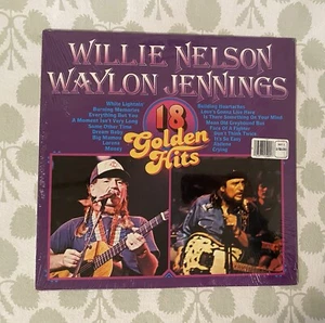 Willie Nelson Waylon Jennings 18 Golden Hits Vinyl Holland Mint Sealed Unopened - Picture 1 of 7
