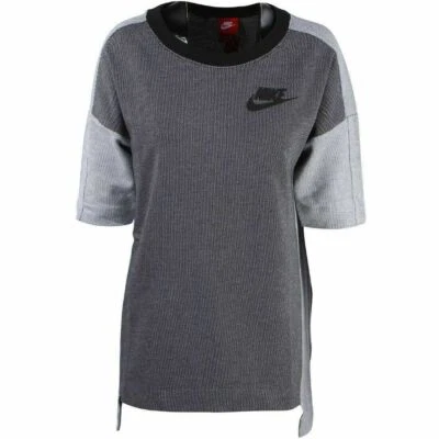 Camisa Nike Rally Plus Crew para mujer 728223 - negra/blanca 010 - talla M - nueva con etiquetas Foto 1 de 2