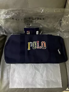 RALPH LAUREN POLO BLUE DUFFLE BAG TRAVEL WEEKEND Big Pony Logo Gym Sports NWT - Picture 1 of 5