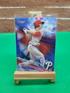 2018 Bowman's Best TP-3 BLUE REFRACTOR Phillies / Angels Mickey Moniak 014/150 - Picture 1 of 2