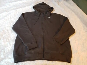 Woodburn Mens Drawstring Hoodie Jacket Gray 3XL Long Sleeve Full Zip Rugby - Picture 1 of 11
