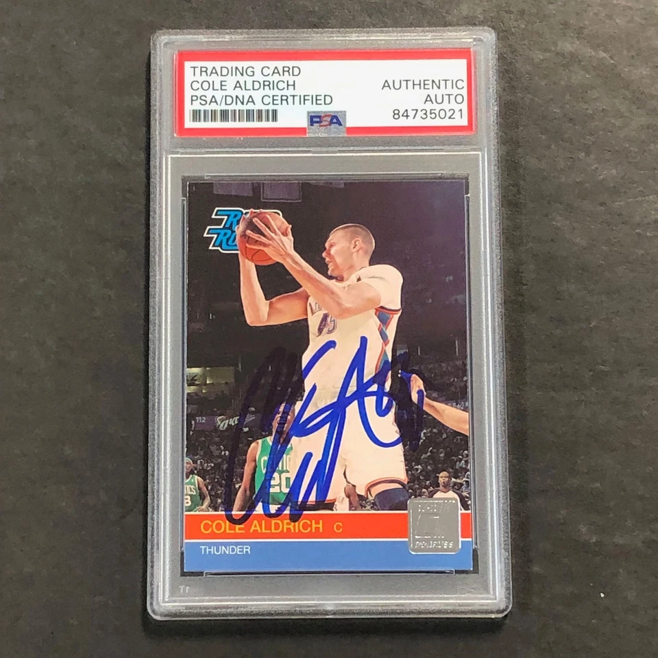 2010-11 Donruss Rated Rookie #238 Cole Aldrich Signed Card AUTO PSA Slabbed RC T - Image 1 of 2