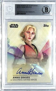 2018 Women of Star Wars ANNA GRAVES "Duchess Kryze" Signed Auto Card BAS Slabbed - Picture 1 of 3