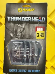NAP Thunderhead 100 grain fixed broadheads 3-PAK 60-271 - Picture 1 of 2