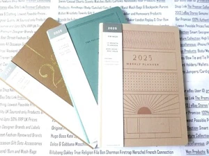 Diario 2025 flecos 17 mensuales resumen planificador recubierto PU delgado folleto diarios NUEVO - Imagen 1 de 35