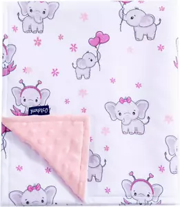 Baby Blanket Neutral,Super Soft Elephant Minky Blanket Unisex,Baby Gifts for Gir - Picture 1 of 20