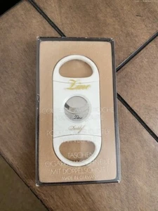 Zino Davidoff Cigar Cutter Made In Germany Stainless Steel Blade White Handle - Picture 1 of 7
