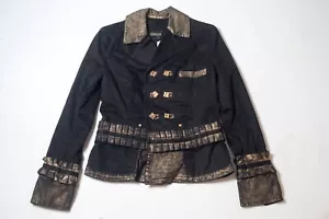 Roberto Cavalli Neu mit Etikett Damen Baumwolle Schwarz Vintage Jacke Blazer Pullover Größe M - Bild 1 von 15
