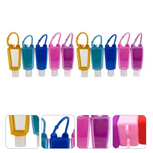 10 Sets Empty Travel Bottles Silicone Travel Container Hand Refillable Bottles - Picture 1 of 12