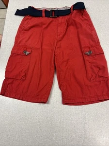 Levis Boys Red Cargo Shorts Side Pockets Size 18Reg  - Picture 1 of 9