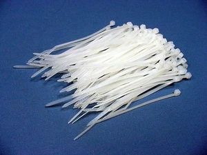 Leviton 12540-4WH Organizing Fastening Plastic 4" Cable Zip Wire Tie Nylon 10pcs - Picture 1 of 5