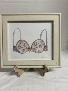 Lencería Dibujo Estampado por Kolene Spicher 10" x 8.5" con Marco Blanco - Imagen 1 de 7
