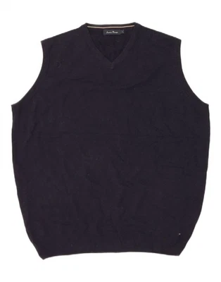 JAMES PRINGLE Mens Vest Tank Top Large Navy Blue Acrylic BT07 - Image 1 of 3