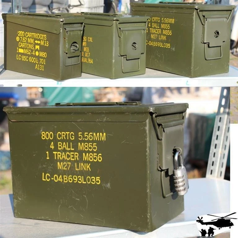 Munitionskiste Metall abschließbar Ammo Box Bundeswehr Metallkiste BW Metallbox  - Bild 1 von 1