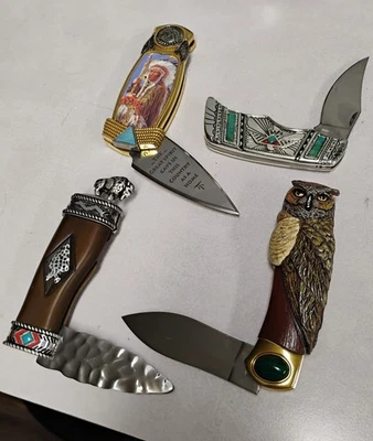 Set Of 4 Franklin Mint Collector Knives.  - Image 1 of 4