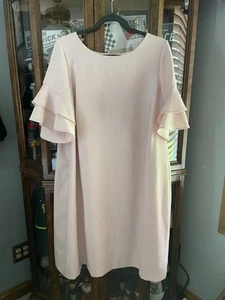 JESSICA HOWARD Dress Pink Flutter Short Sleeve Size 16w - Picture 1 of 3