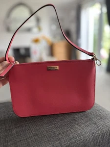 Kate spade leather pink Newbury lane lolly wristlet mini clutch bag - Picture 1 of 2