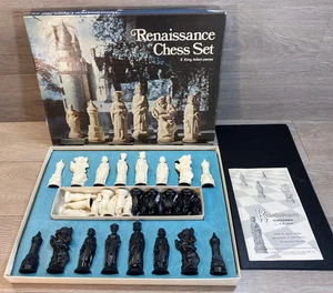 Vintage 1959 E.S. Lowe Renaissance Schachfiguren Schachspiel komplett Milton Bradley - Bild 1 von 7