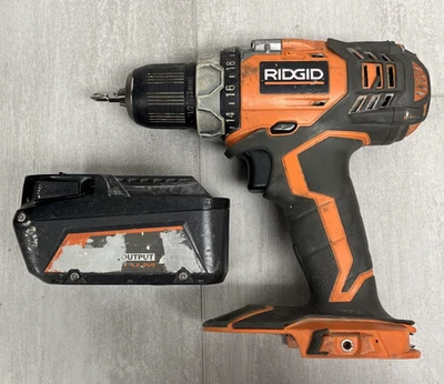 Taladro inalámbrico compacto de iones de litio RIDGID Fuego R86008 18V con batería de 4ah Foto 1 de 4