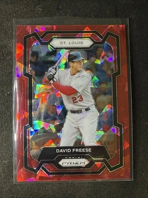 Prizm Baseball #140 2024 David Freese Red Ice Prizm Foto 1 de 2