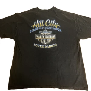 Harley Davidson Mens 2XL T-Shirt Black Hill City SD Short Sleeve 2-Side Graphics - Picture 1 of 9