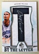 ANTOINE WALKER Auto 2013-14 SP Authentic By The Letter Patch T Autograph KENTUCY