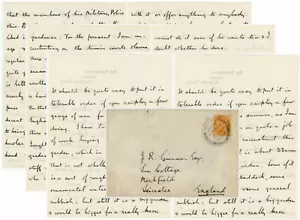 INDIA 1933 FAMILY LETTER CHRISTOPHER GIMSON RESIDENCY IMPHAL re CRICKET + GARDEN - Picture 1 of 9