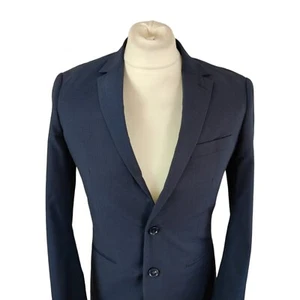 Giacca blazer uomo Doppelganger Roma Eur 46 UK 36 blu check 2 bottoni slim fit - Foto 1 di 12