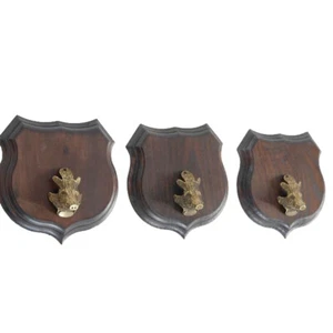 3x Wappenschilder Wildschwein AF 15cm Trophäenschild Keiler Kopf Deckblatt klein - Bild 1 von 9