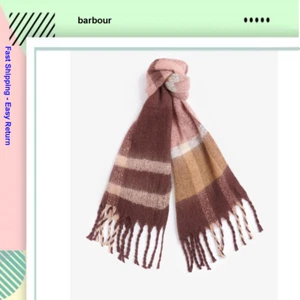 Barbour Women's Isla Tartan Boucle Scarf, Chocolate Tartan, One Size, $75 - Picture 1 of 2