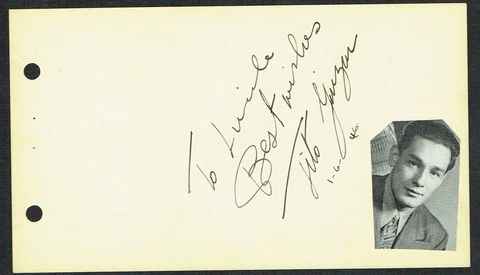 Tito Guizar d 1999 signed autograph 4x7 Album Page Actor: You Belong to My Heart Cover