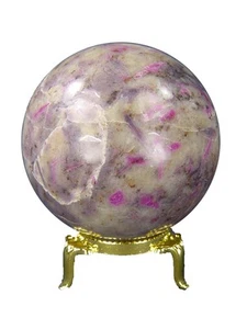Butw Natural Rosa EN Feldespato Curación Esfera Orbe 6cm Con Soporte 4314K - Imagen 1 de 4