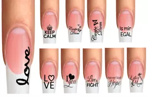 Wraps Nail Tattoo LIFE STYLE Spruch Schriftzug Motto Trend Keep Calm is mir egal - Picture 1 of 10