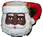 Black African American SANTA CLAUS CERAMIC Mug CUP CHRISTMAS HOLIDAY DECOR